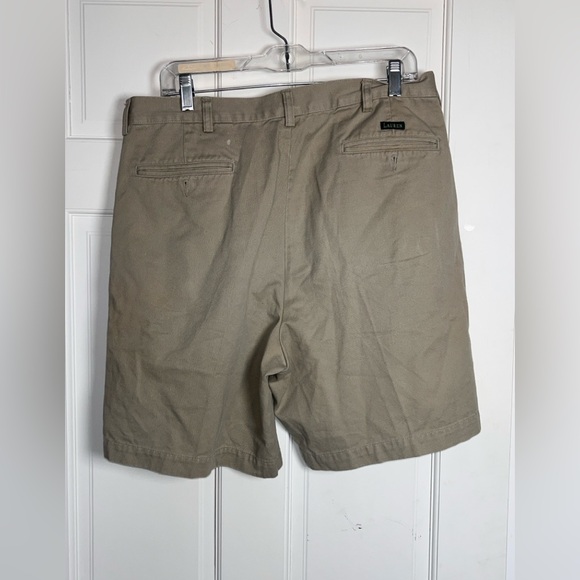 Lauren Ralph Lauren Khaki Chino Shorts Sz 35 100% Cotton Classic - Picture 3 of 7